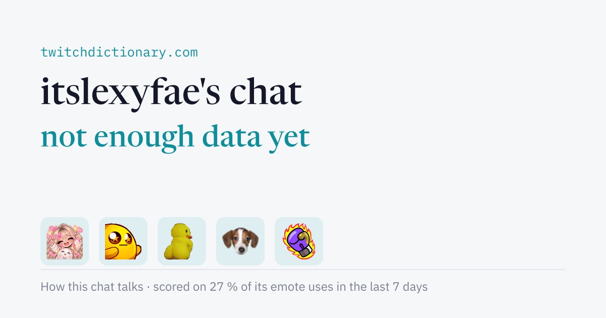 itslexyfae's chat personality card