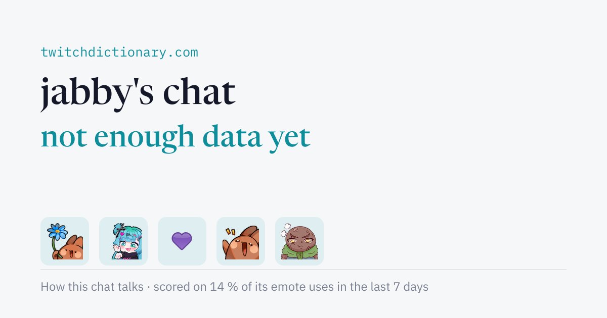 jabby's chat personality card