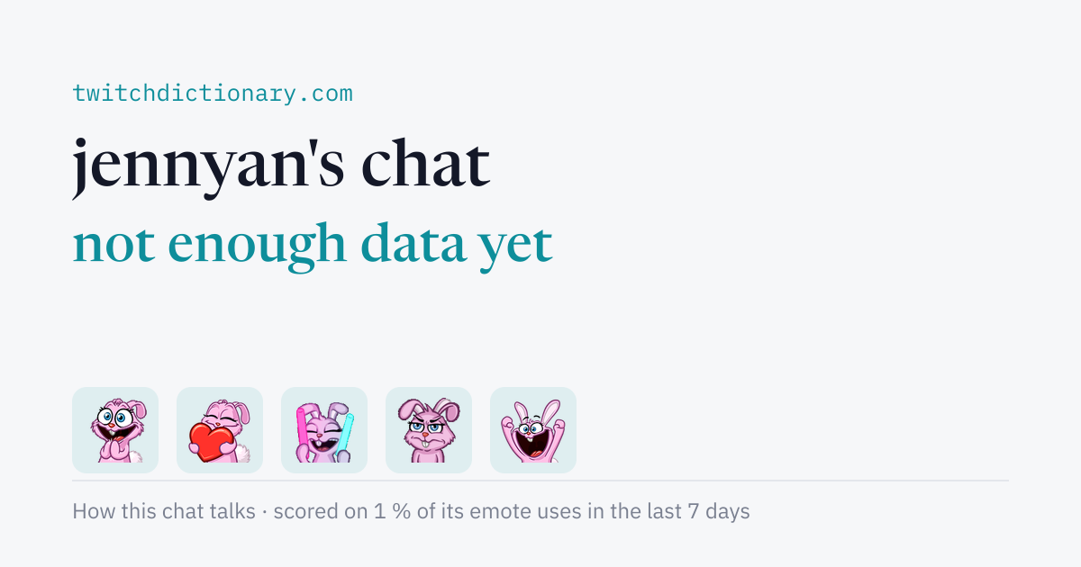 jennyan's chat personality card