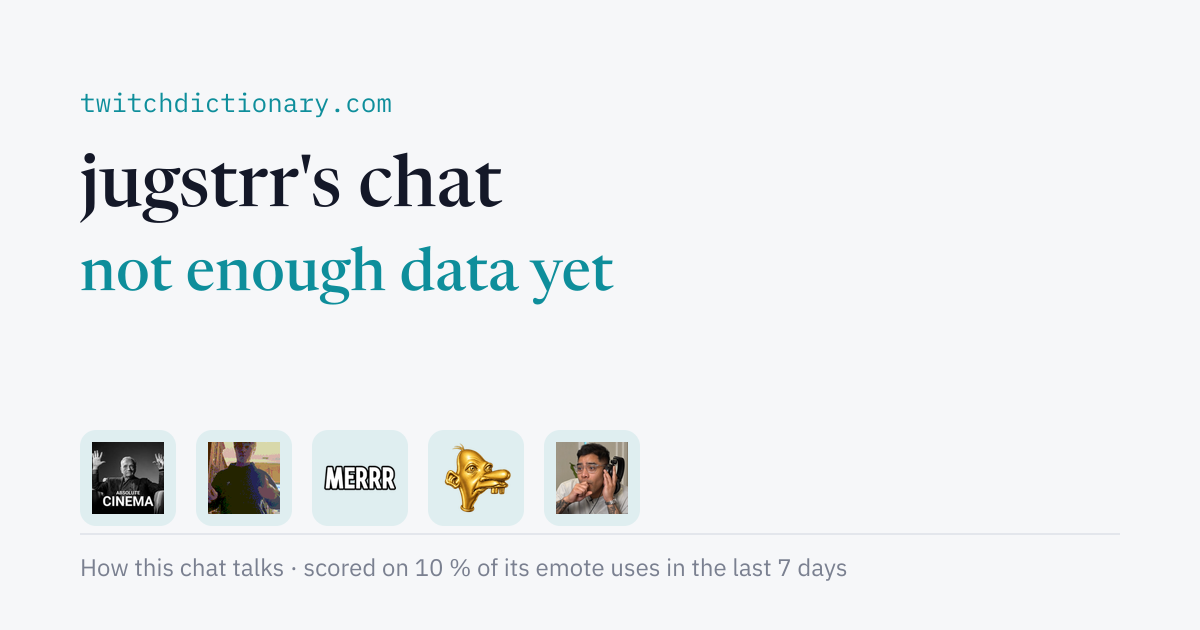 jugstrr's chat personality card