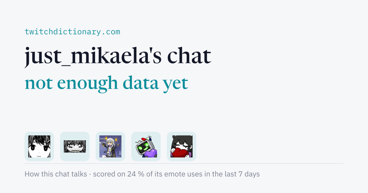 just_mikaela's chat personality card