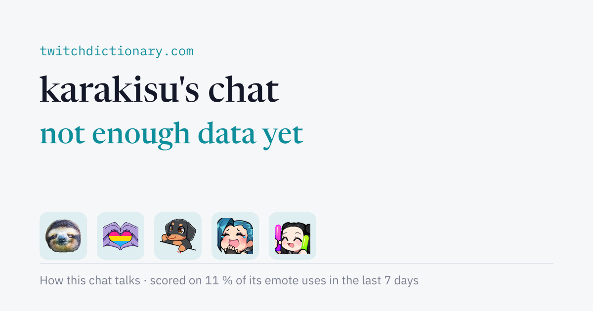 karakisu's chat personality card