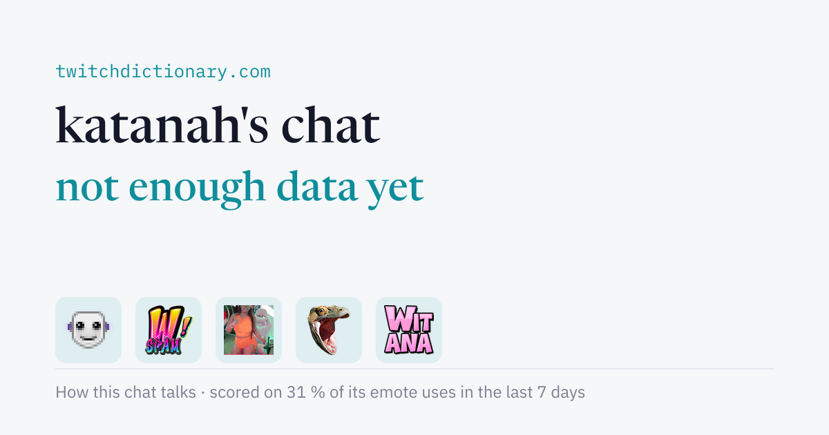katanah's chat personality card