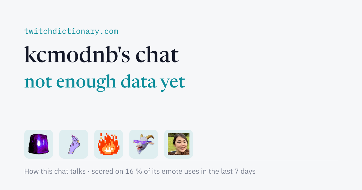 kcmodnb's chat personality card