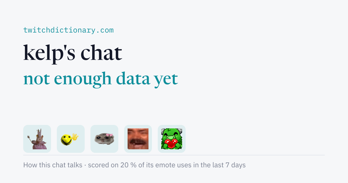 kelp's chat personality card