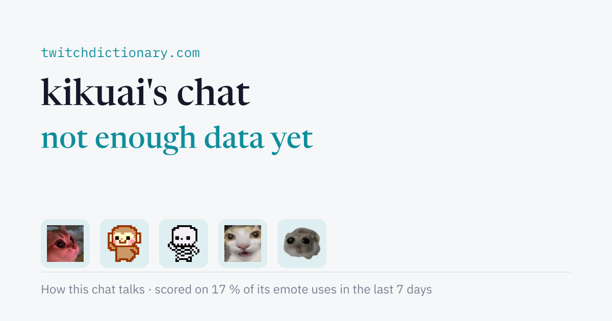 kikuai's chat personality card