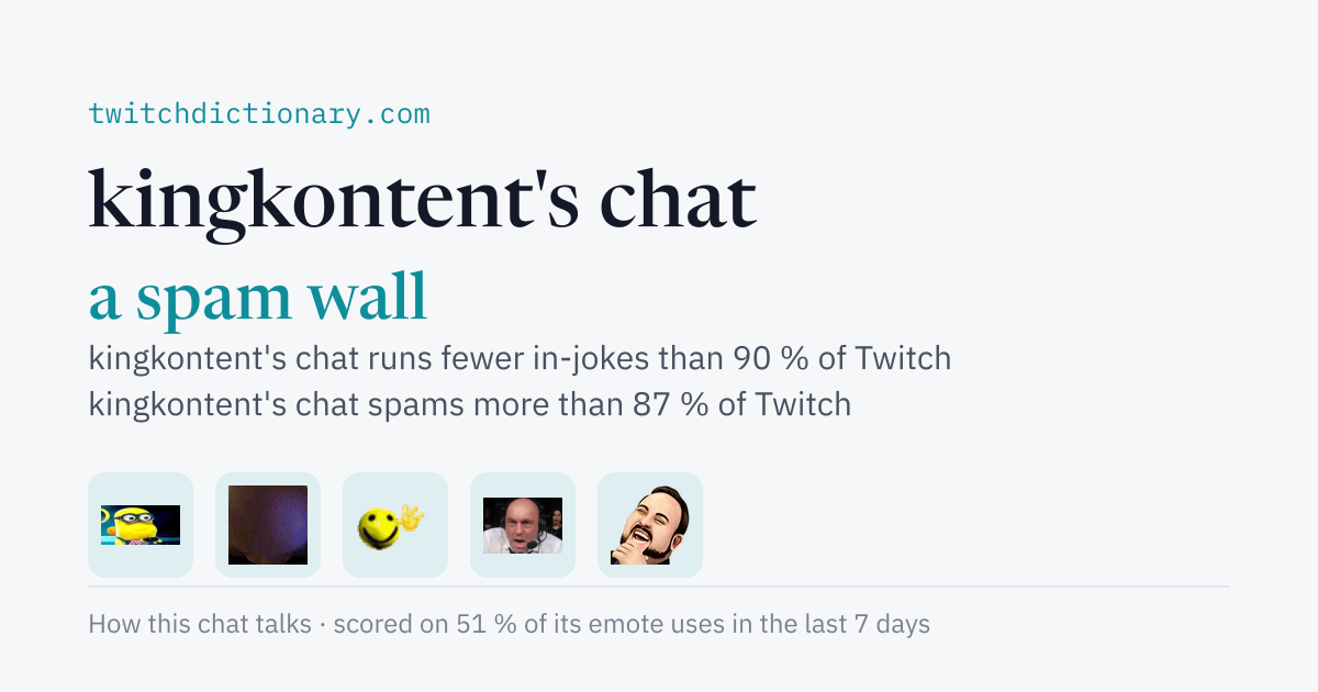 kingkontent's chat personality card