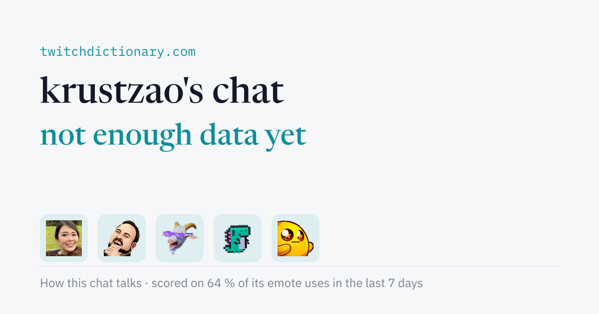 krustzao's chat personality card
