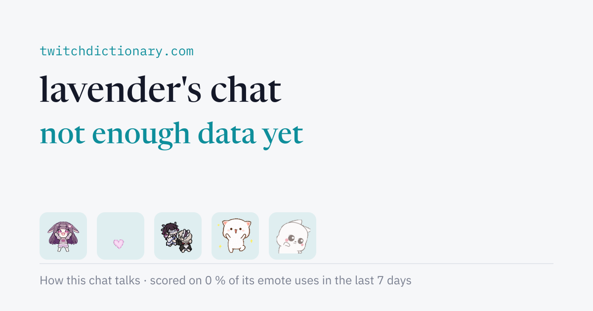 lavender's chat personality card