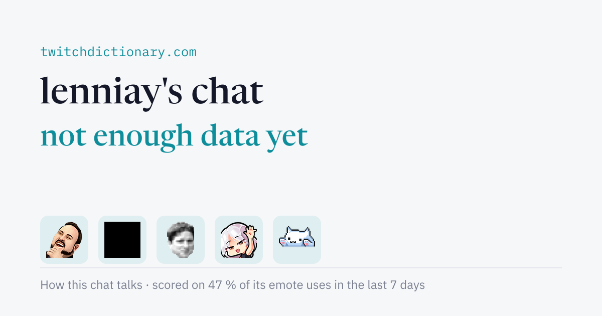lenniay's chat personality card