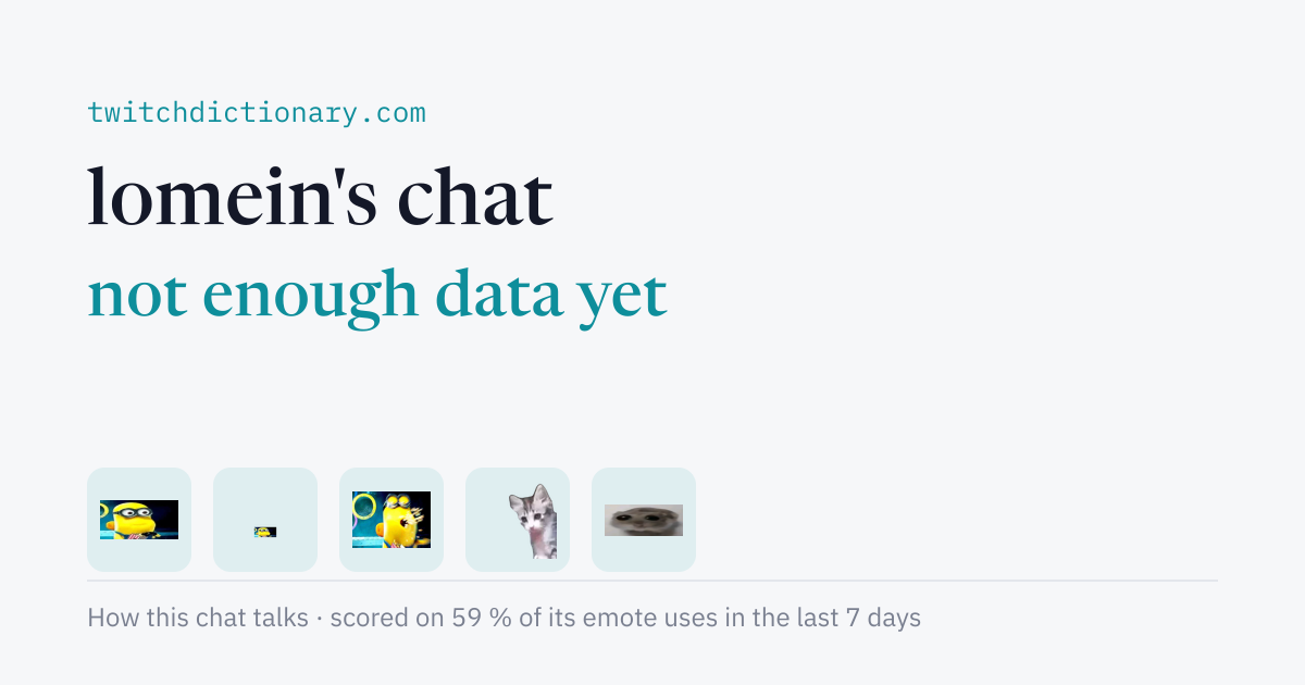 lomein's chat personality card