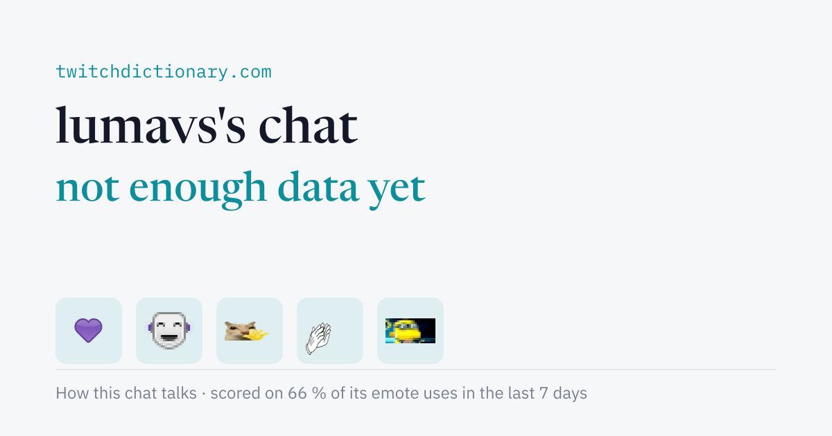 lumavs's chat personality card