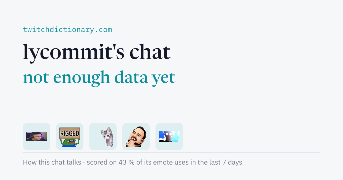 lycommit's chat personality card
