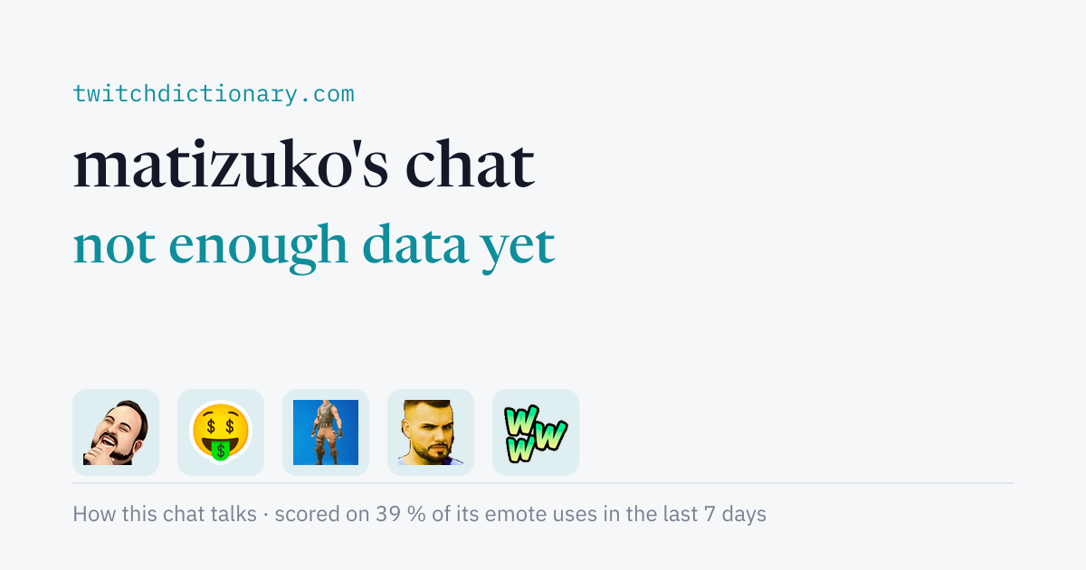 matizuko's chat personality card