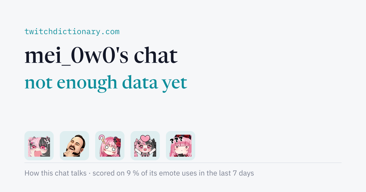 mei_0w0's chat personality card