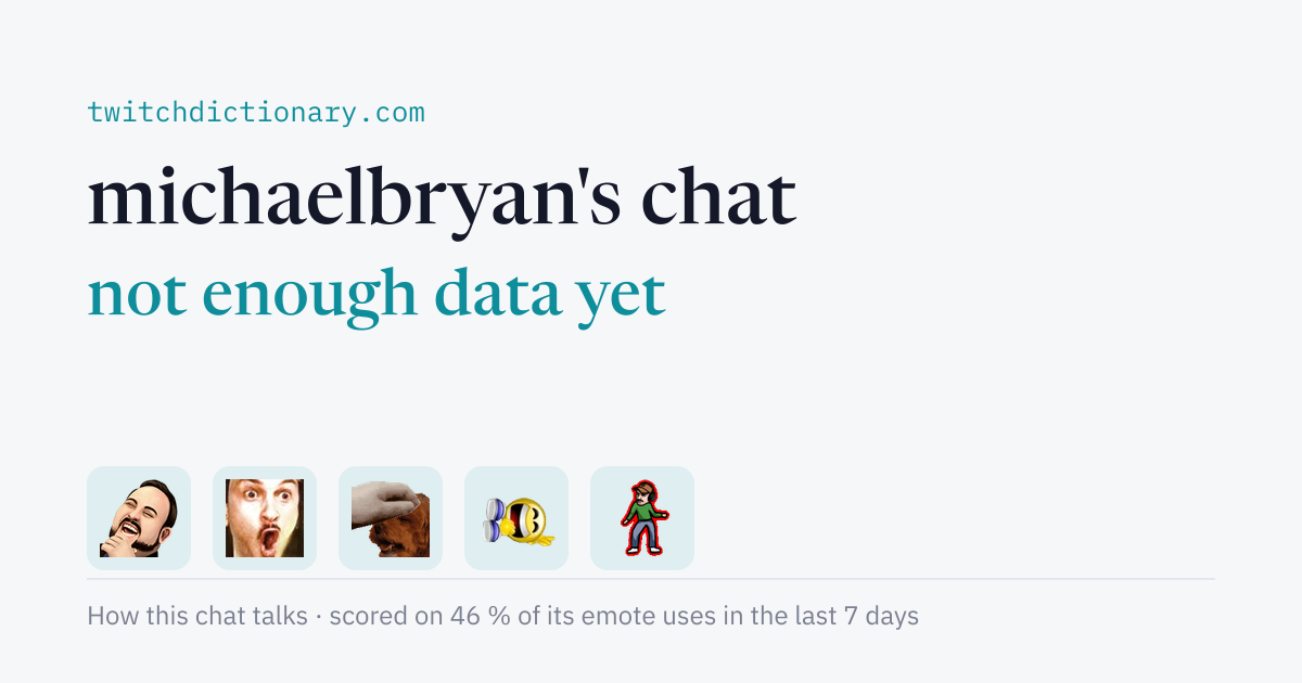 michaelbryan's chat personality card