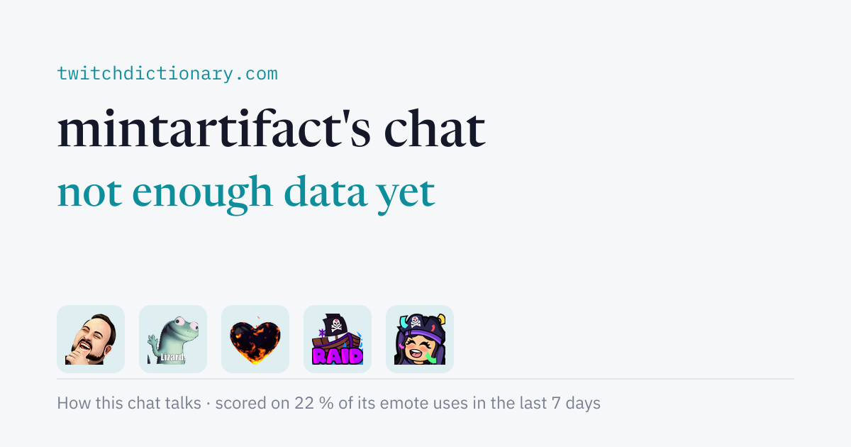 mintartifact's chat personality card