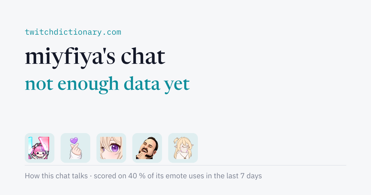 miyfiya's chat personality card