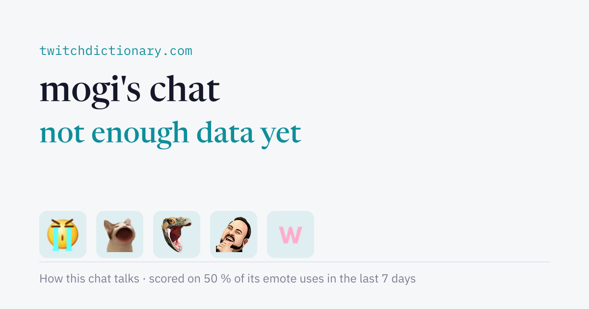 mogi's chat personality card