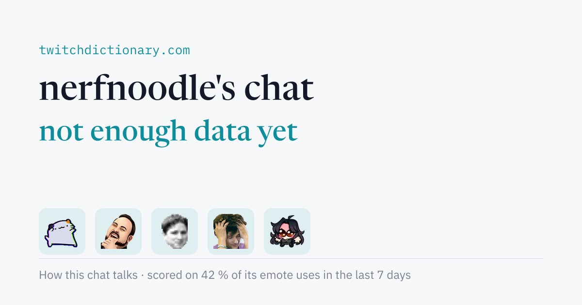 nerfnoodle's chat personality card