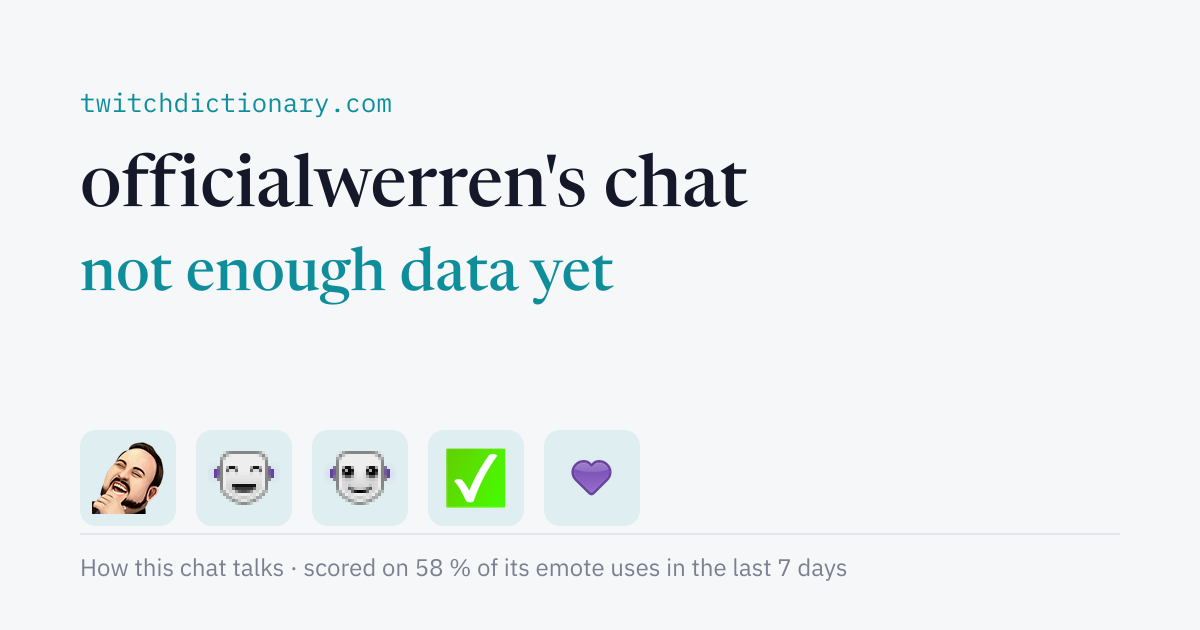 officialwerren's chat personality card