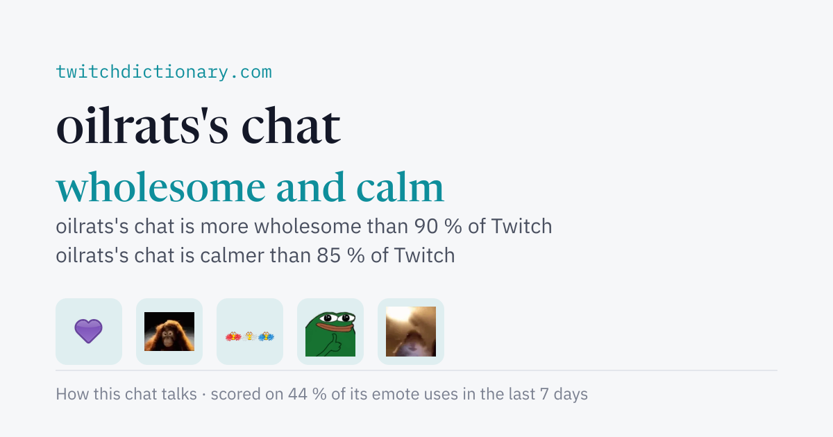 oilrats's chat personality card