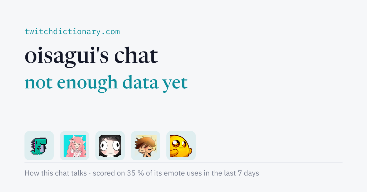 oisagui's chat personality card