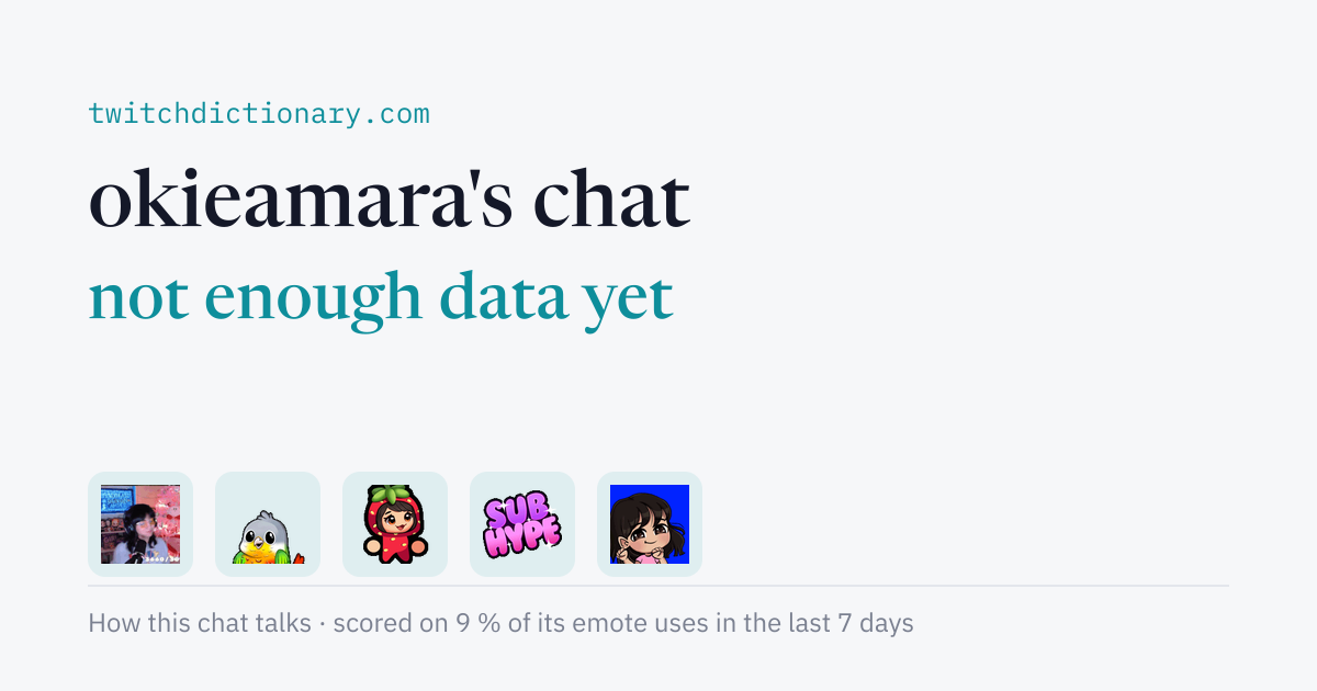 okieamara's chat personality card