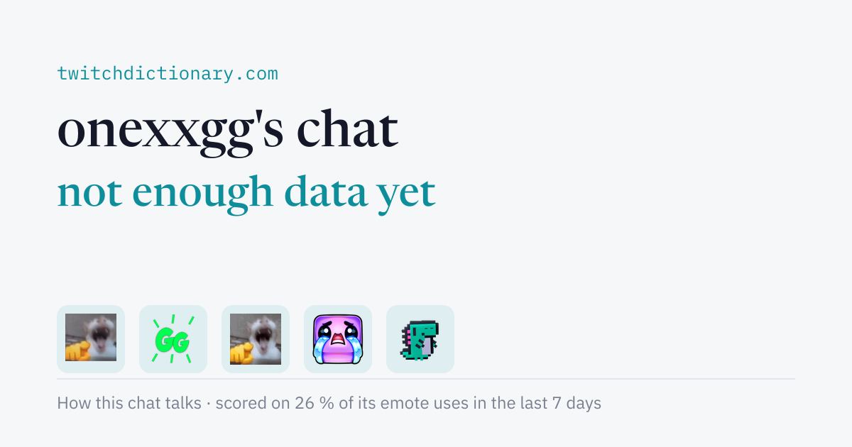 onexxgg's chat personality card