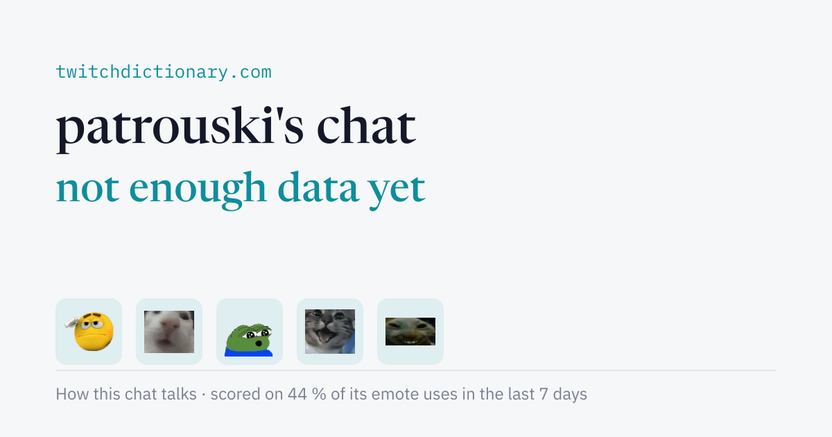 patrouski's chat personality card