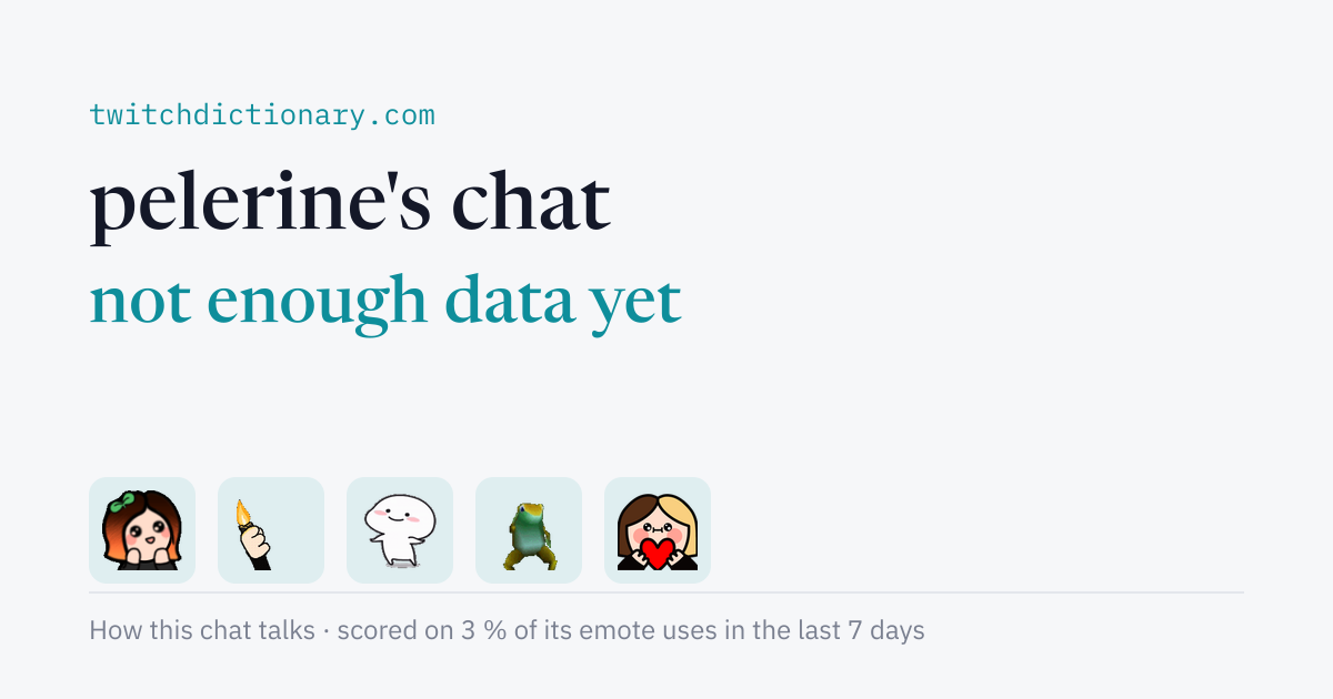 pelerine's chat personality card
