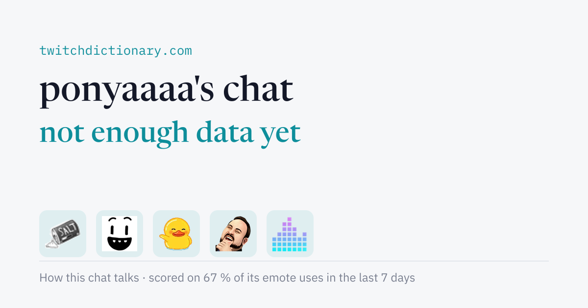 ponyaaaa's chat personality card