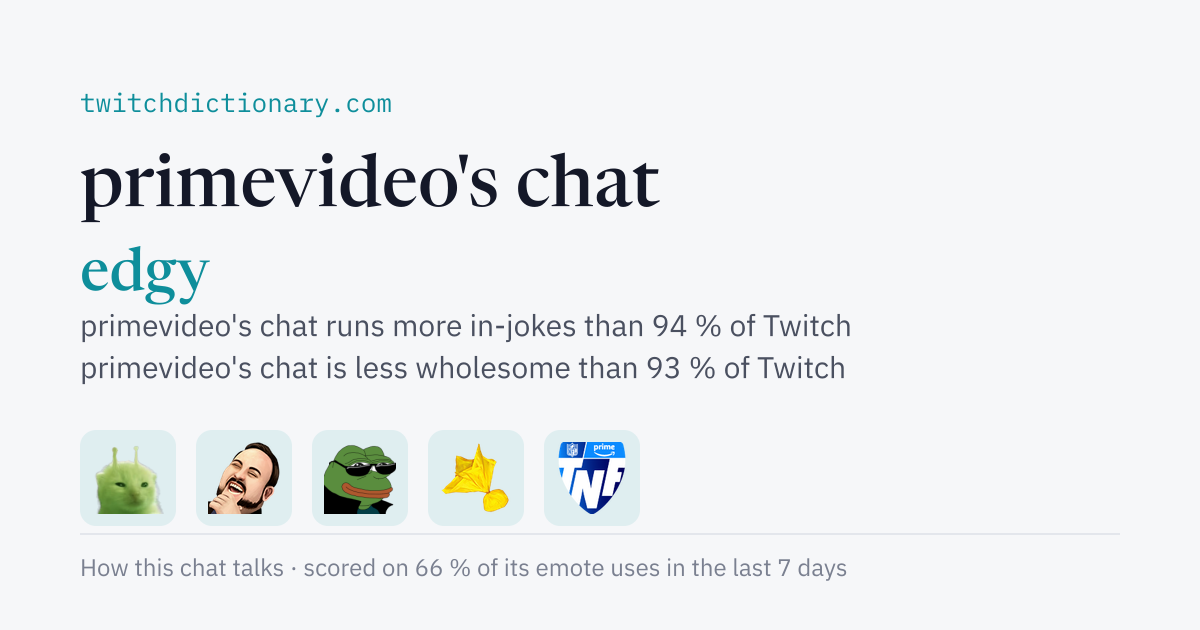 primevideo's chat personality card