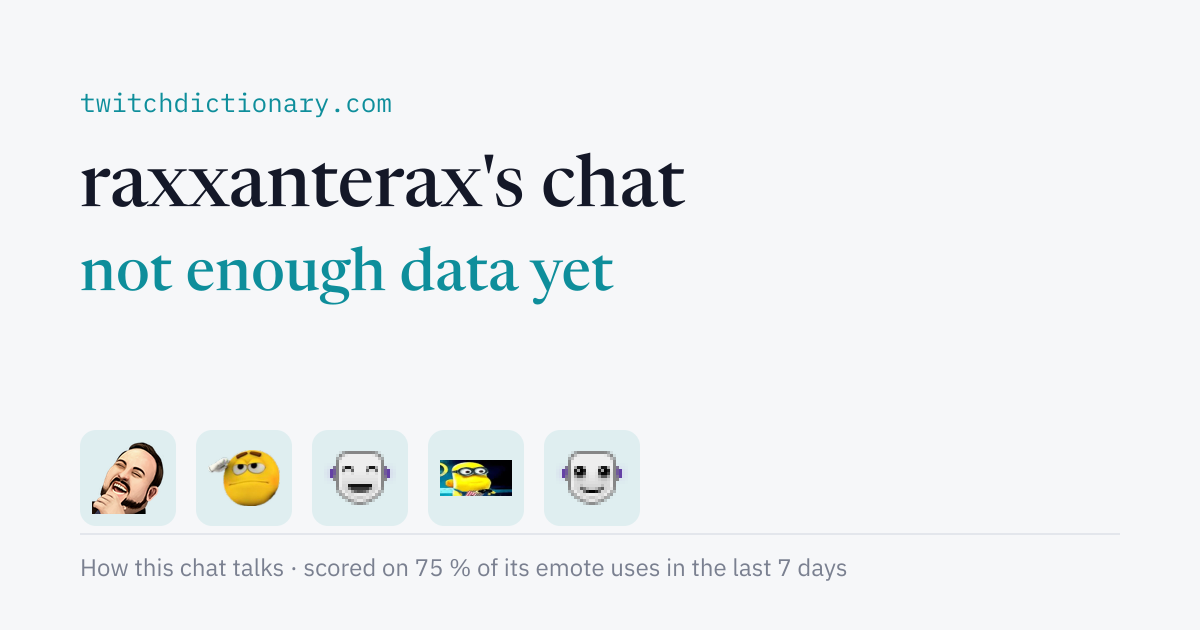raxxanterax's chat personality card