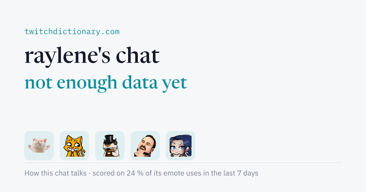 raylene's chat personality card