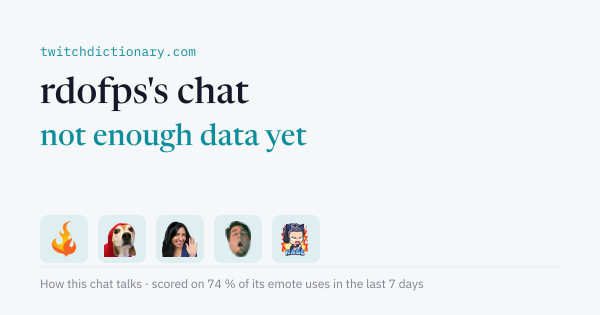 rdofps's chat personality card