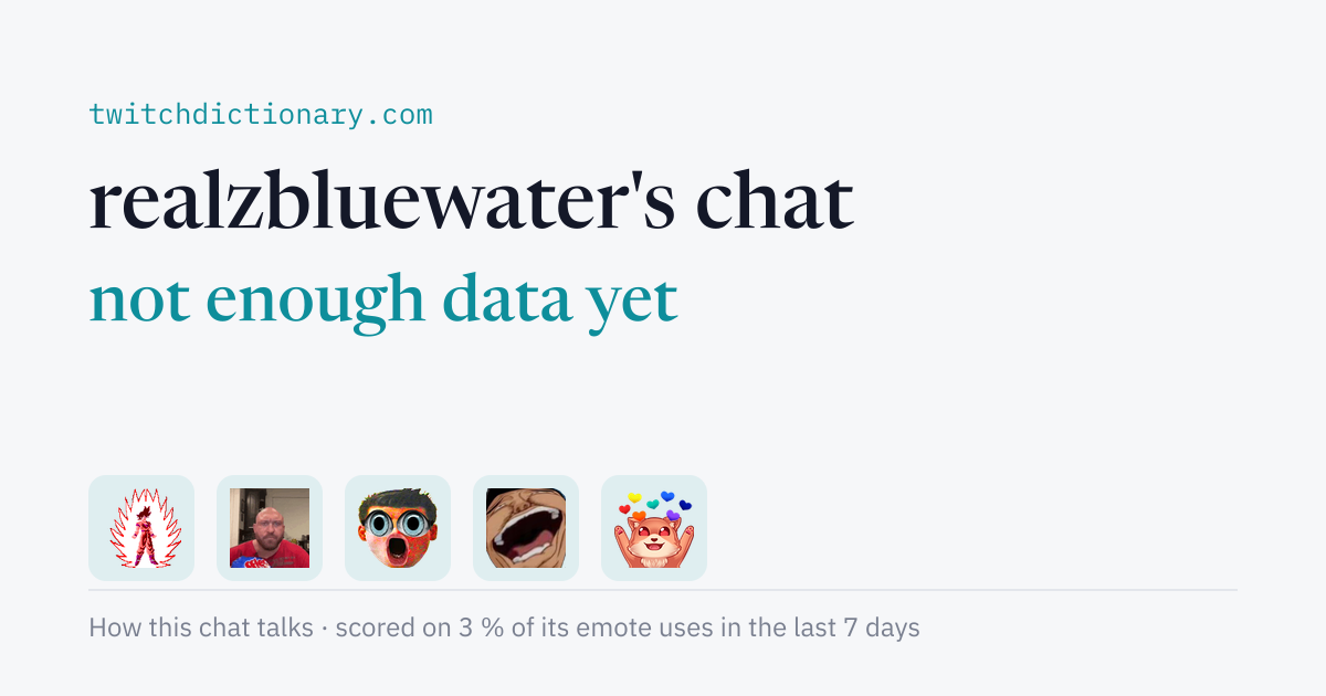 realzbluewater's chat personality card