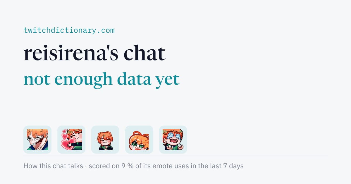 reisirena's chat personality card