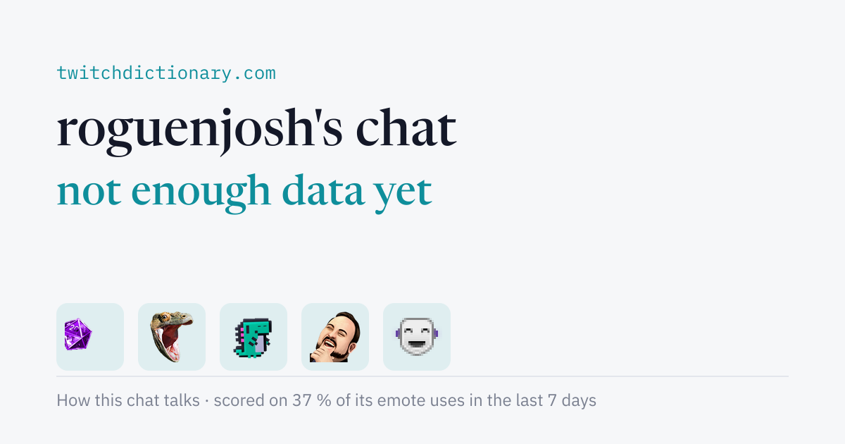 roguenjosh's chat personality card