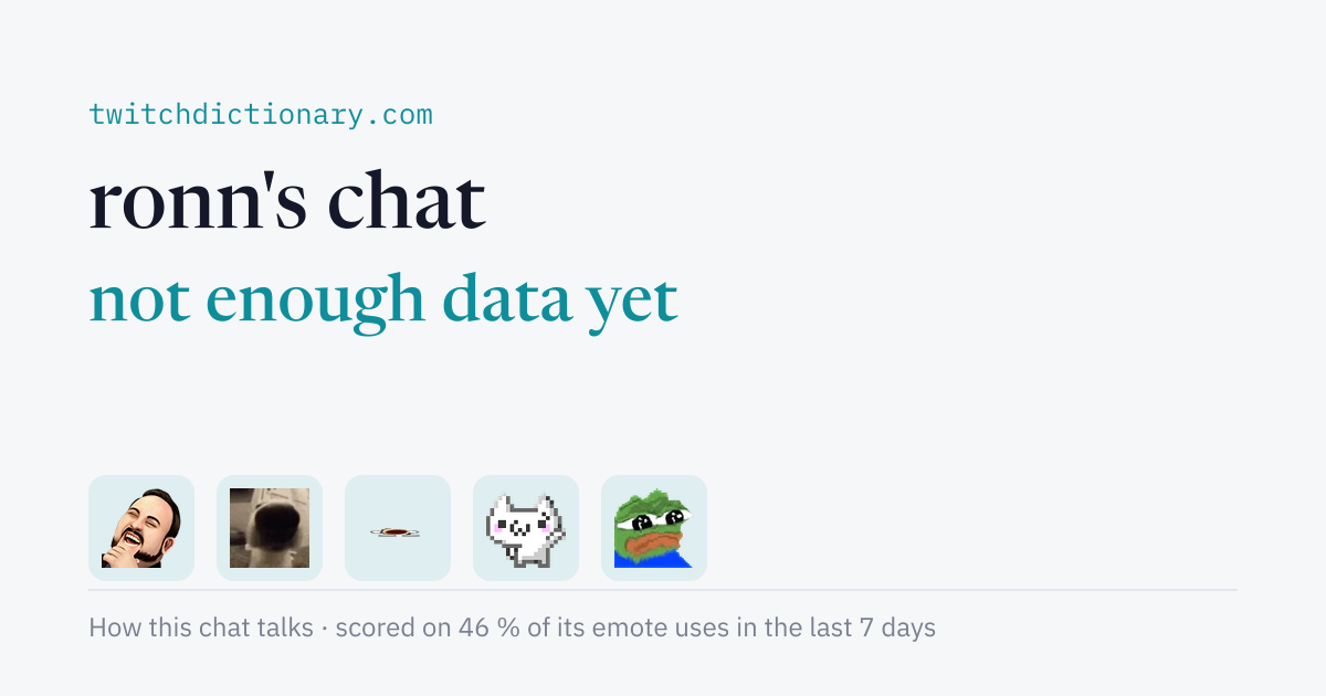 ronn's chat personality card