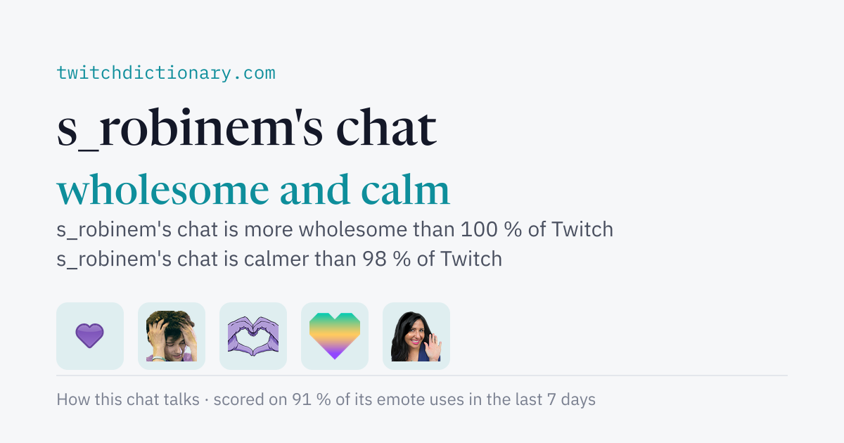 s_robinem's chat personality card
