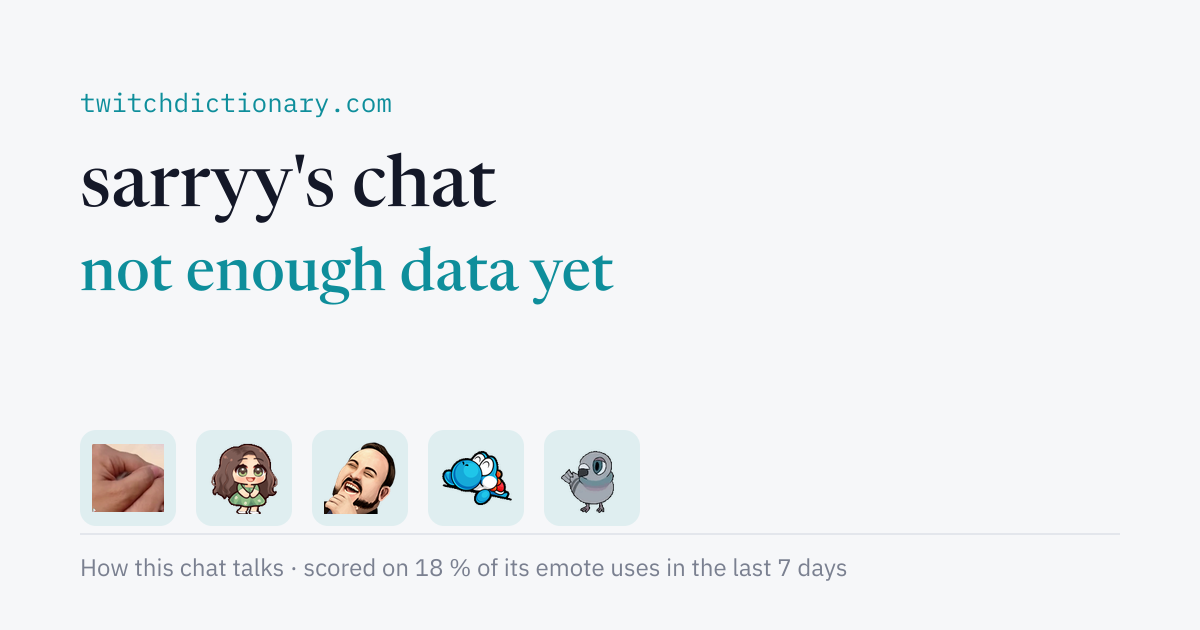 sarryy's chat personality card