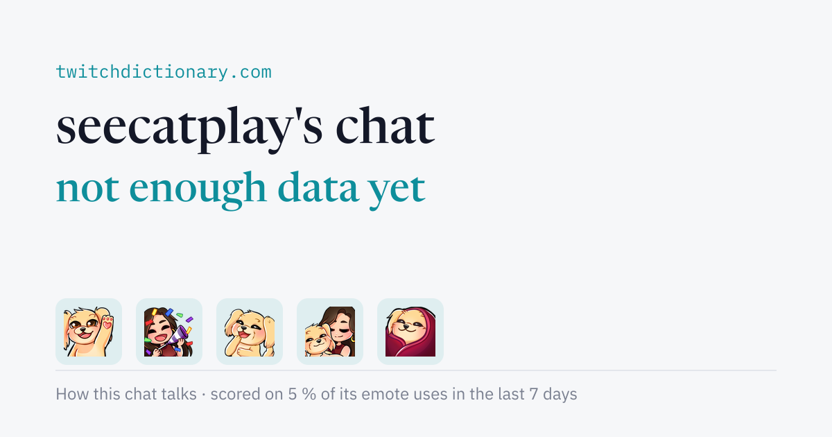 seecatplay's chat personality card