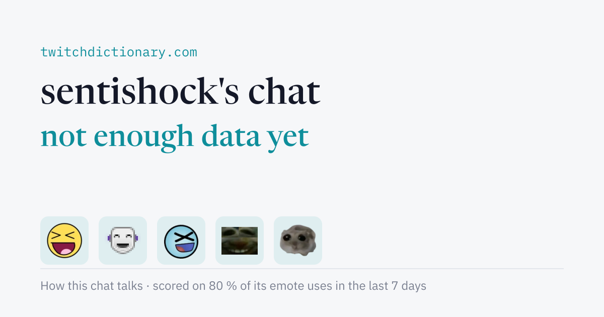 sentishock's chat personality card