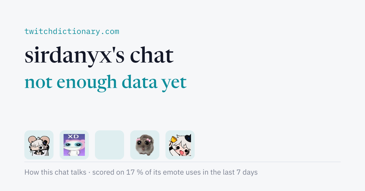 sirdanyx's chat personality card