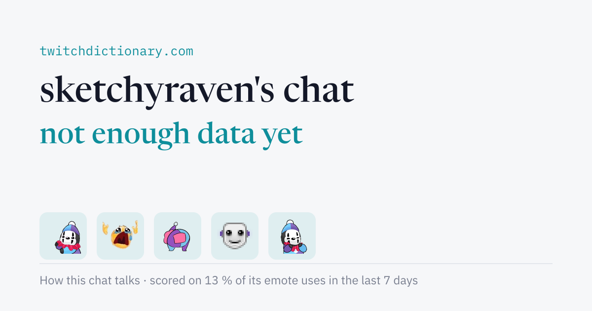sketchyraven's chat personality card