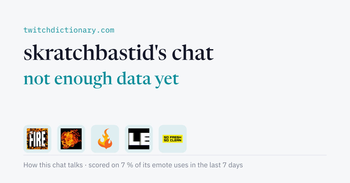 skratchbastid's chat personality card