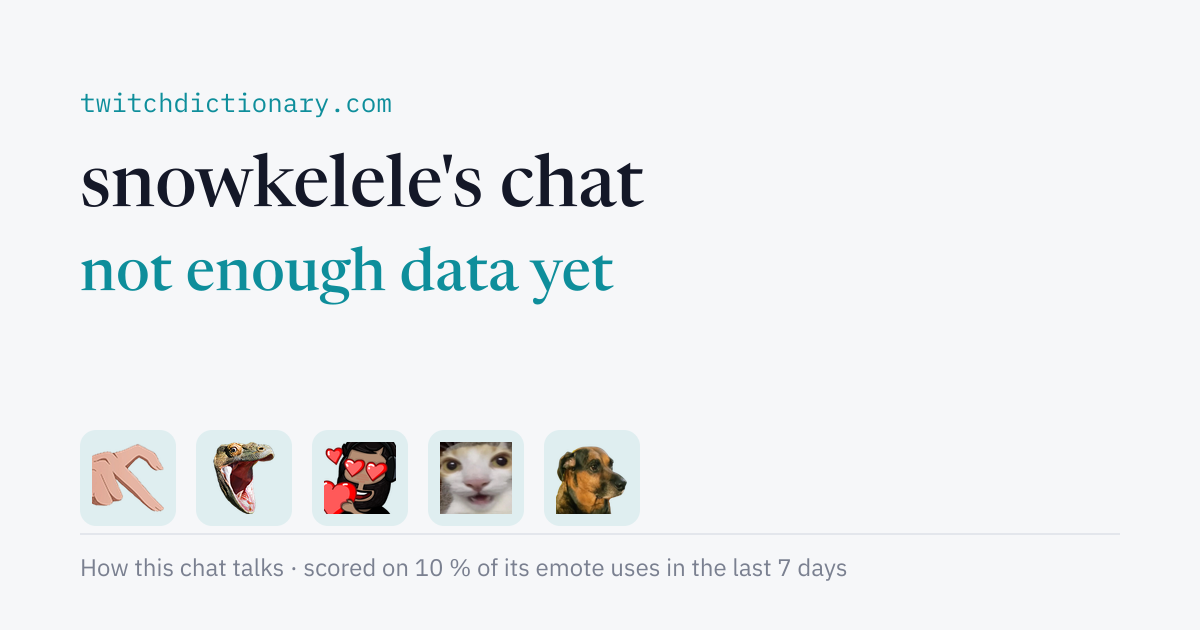 snowkelele's chat personality card