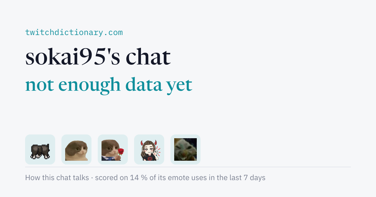sokai95's chat personality card