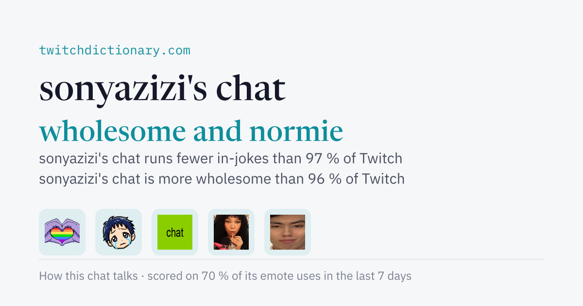 sonyazizi's chat personality card